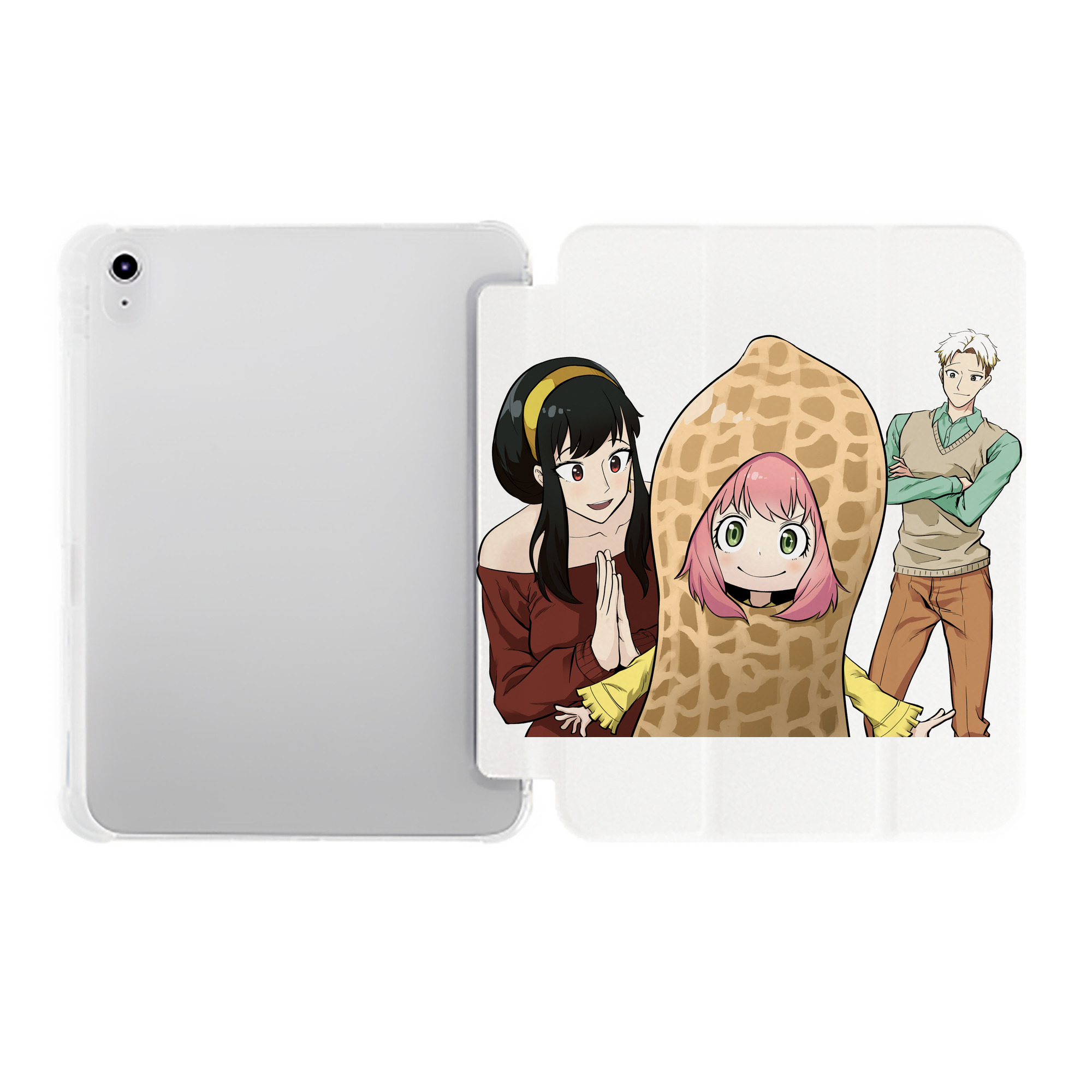 （画像用） SPY×FAMILY间谍家家酒 IPad ケース ペン収納付き 三つ折りスタンド PUレザー×シリコン 対応機種9.5/10.5/10.9インチ